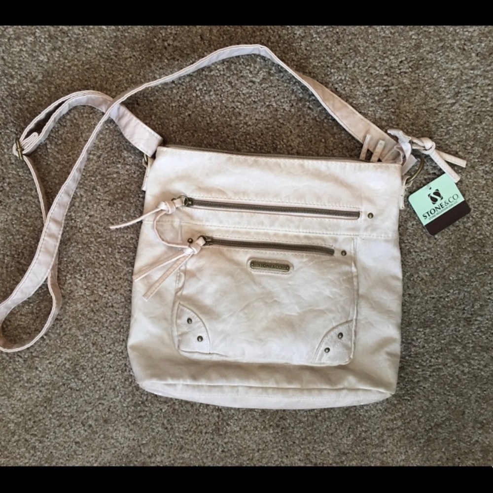 Stone and Co. Stone Mountain Bone Crossbody Purse